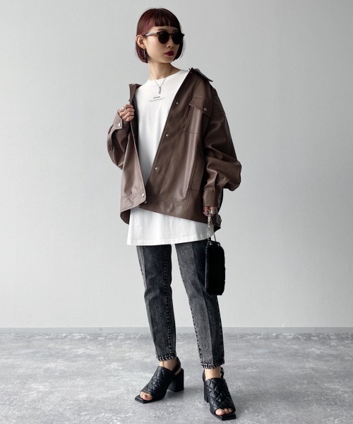 PAGEBOY（ページボーイ）の「フェイクレザーBIGジャケット