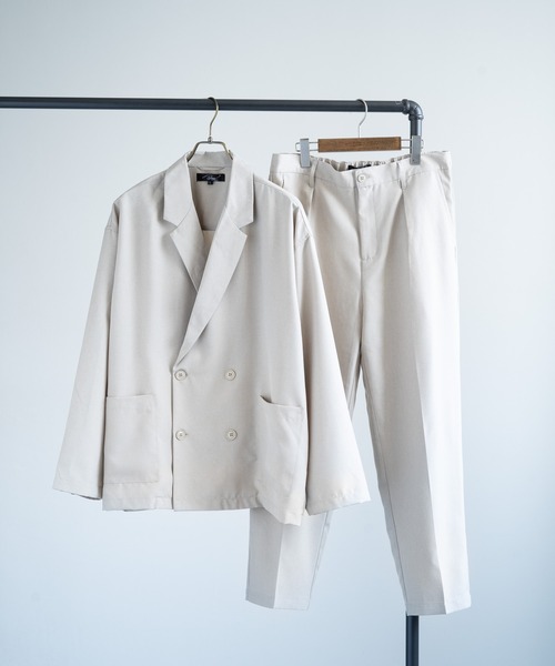 Rocky Monroe（ロッキーモンロー）の「【セットアップ】ポリトロ Wテーラードシャツ＆テーラードパンツ（セットアップ・メンズ・ブラック/ダークベージュ/ライトブラウン/ライトグレー/ライトベージュ・M/L）」の5枚目の写真