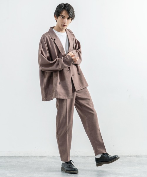 Rocky Monroe（ロッキーモンロー）の「【セットアップ】ポリトロ Wテーラードシャツ＆テーラードパンツ（セットアップ・メンズ・ブラック/ダークベージュ/ライトブラウン/ライトグレー/ライトベージュ・M/L）」の4枚目の写真