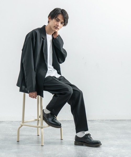 Rocky Monroe（ロッキーモンロー）の「【セットアップ】ポリトロ Wテーラードシャツ＆テーラードパンツ（セットアップ・メンズ・ブラック/ダークベージュ/ライトブラウン/ライトグレー/ライトベージュ・M/L）」の3枚目の写真