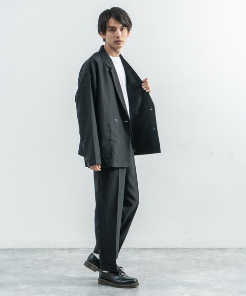 Rocky Monroe（ロッキーモンロー）の「【セットアップ】ポリトロ Wテーラードシャツ＆テーラードパンツ（セットアップ・メンズ・ブラック/ダークベージュ/ライトブラウン/ライトグレー/ライトベージュ・M/L）」の6枚目の写真