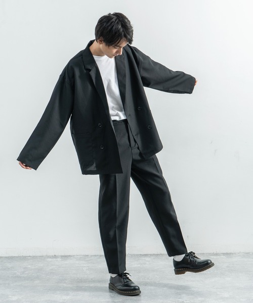 Rocky Monroe（ロッキーモンロー）の「【セットアップ】ポリトロ Wテーラードシャツ＆テーラードパンツ（セットアップ・メンズ・ブラック/ダークベージュ/ライトブラウン/ライトグレー/ライトベージュ・M/L）」の7枚目の写真