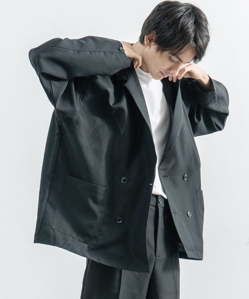 Rocky Monroe（ロッキーモンロー）の「【セットアップ】ポリトロ Wテーラードシャツ＆テーラードパンツ（セットアップ・メンズ・ブラック/ダークベージュ/ライトブラウン/ライトグレー/ライトベージュ・M/L）」の9枚目の写真