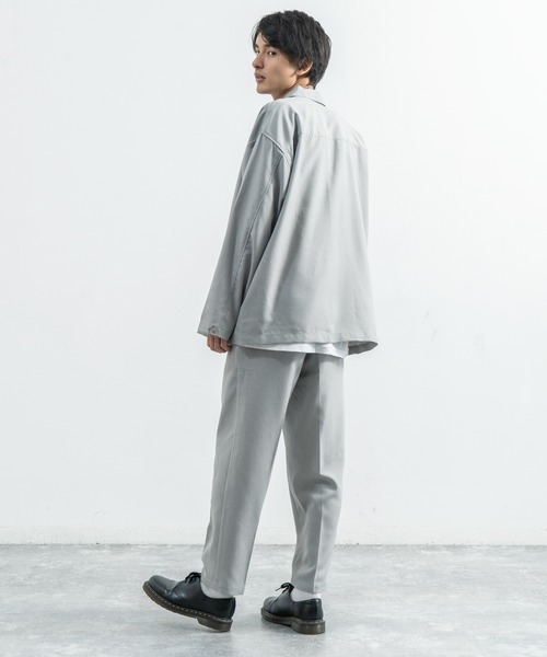 Rocky Monroe（ロッキーモンロー）の「【セットアップ】ポリトロ Wテーラードシャツ＆テーラードパンツ（セットアップ・メンズ・ブラック/ダークベージュ/ライトブラウン/ライトグレー/ライトベージュ・M/L）」の13枚目の写真