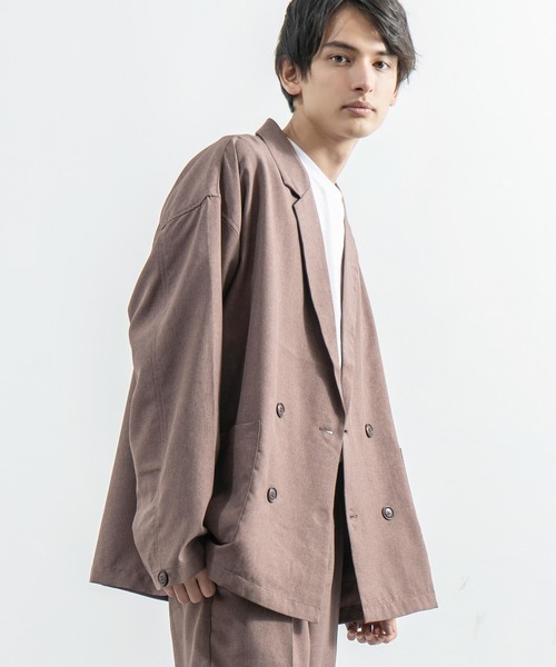 Rocky Monroe（ロッキーモンロー）の「【セットアップ】ポリトロ Wテーラードシャツ＆テーラードパンツ（セットアップ・メンズ・ブラック/ダークベージュ/ライトブラウン/ライトグレー/ライトベージュ・M/L）」の16枚目の写真