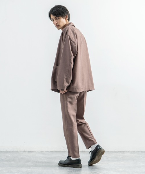Rocky Monroe（ロッキーモンロー）の「【セットアップ】ポリトロ Wテーラードシャツ＆テーラードパンツ（セットアップ・メンズ・ブラック/ダークベージュ/ライトブラウン/ライトグレー/ライトベージュ・M/L）」の17枚目の写真