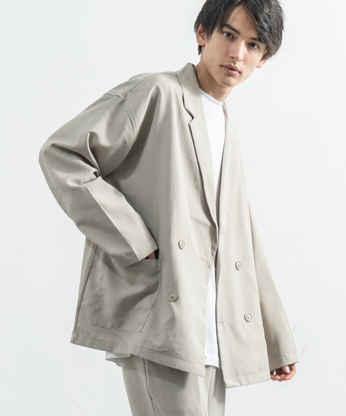 Rocky Monroe（ロッキーモンロー）の「【セットアップ】ポリトロ Wテーラードシャツ＆テーラードパンツ（セットアップ・メンズ・ブラック/ダークベージュ/ライトブラウン/ライトグレー/ライトベージュ・M/L）」の19枚目の写真