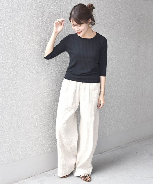 SHIPS Days（シップスデイズ）の「SHIPS Days STANDARD:6/Sリブニット◇（ニット/セーター・レディース・ブラック/ライトグレー/ブラウン・S～Ｍ/M～Ｌ）」の14枚目の写真