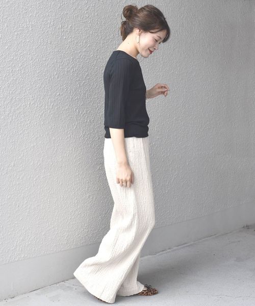 SHIPS Days（シップスデイズ）の「SHIPS Days STANDARD:6/Sリブニット◇（ニット/セーター・レディース・ブラック/ライトグレー/ブラウン・S～Ｍ/M～Ｌ）」の20枚目の写真