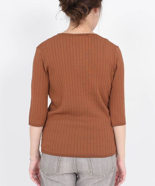 SHIPS Days（シップスデイズ）の「SHIPS Days STANDARD:6/Sリブニット◇（ニット/セーター・レディース・ブラック/ライトグレー/ブラウン・S～Ｍ/M～Ｌ）」の21枚目の写真