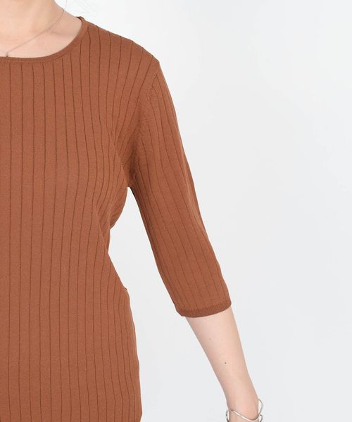 SHIPS Days（シップスデイズ）の「SHIPS Days STANDARD:6/Sリブニット◇（ニット/セーター・レディース・ブラック/ライトグレー/ブラウン・S～Ｍ/M～Ｌ）」の12枚目の写真