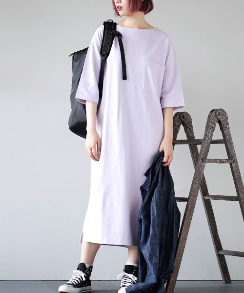 zootie(ズーティー)の「シミヘン加工 フレンチバスク ロングワンピース(ワンピース・レディース・ベージュ/ラベンダー/ホワイト×ブラック/ホワイト系その他/ブラウン系その他/キャメル/ブラック/ネイビー/チャコール/バーガンディー/レッド系その他/ライラック/ベージュ系その他/チョコ/ブラック系その他/ダークグリーン/杢グレー/レッド系その他2/ブラウン系その他2/イエロー系その他/グレー系その他・フリー)」の15枚目の写真
