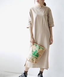 シミヘン加工 フレンチバスク ロングワンピース
