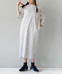 シミヘン加工 フレンチバスク ロングワンピース