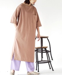 シミヘン加工 フレンチバスク ロングワンピース