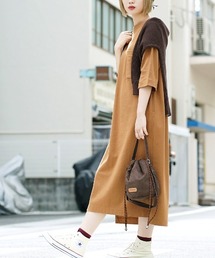 シミヘン加工 フレンチバスク ロングワンピース