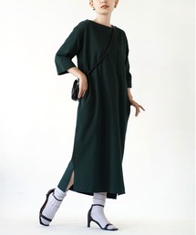 シミヘン加工 フレンチバスク ロングワンピース