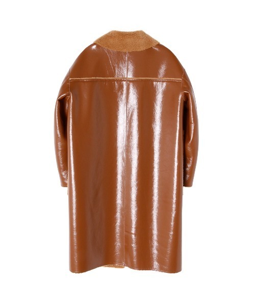 LE CIEL BLEU（ルシェルブルー）の「Faux Patent Shearling Coat