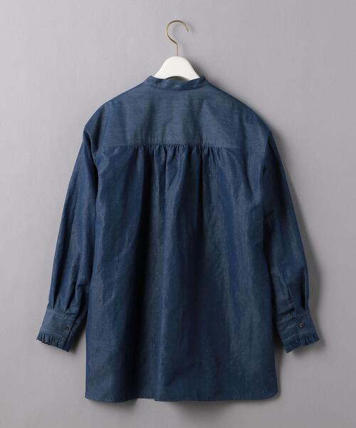 UNITED ARROWS - 新品★ユナイテッドアローズUGCSフリルスタンドシャツブラウスネイビー紺 UNITED ARROWS（ユナイテッドアローズ）の「UGCS フリル
