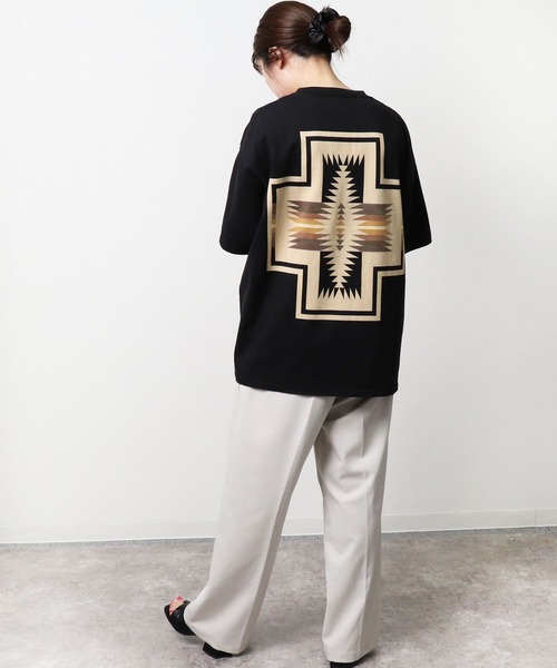 PENDLETON(ペンドルトン)の「【 PENDLETON / ペンドルトン 】 UNISEX Back Print Tee / バックプリント ポケット半袖 Tシャツ ポケT(Tシャツ/カットソー・メンズ・ブラック/ベージュ/グレー/オフホワイト/ターコイズブルー・MEDIUM/LARGE)」の2枚目の写真