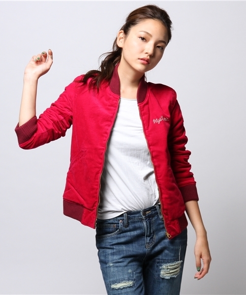 HYSTERIC GLAMOUR(ヒステリックグラマー)の「MICHIGAN刺繍 リバーシブルベドジャン(ブルゾン・レディース・ピンク/ネイビー/ブラック・FREE)」の3枚目の写真