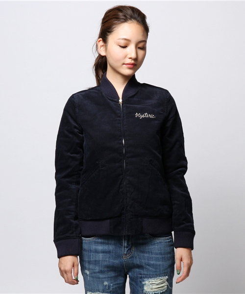 HYSTERIC GLAMOUR(ヒステリックグラマー)の「MICHIGAN刺繍 リバーシブルベドジャン(ブルゾン・レディース・ピンク/ネイビー/ブラック・FREE)」の7枚目の写真