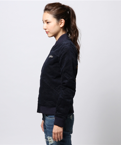 HYSTERIC GLAMOUR(ヒステリックグラマー)の「MICHIGAN刺繍 リバーシブルベドジャン(ブルゾン・レディース・ピンク/ネイビー/ブラック・FREE)」の8枚目の写真