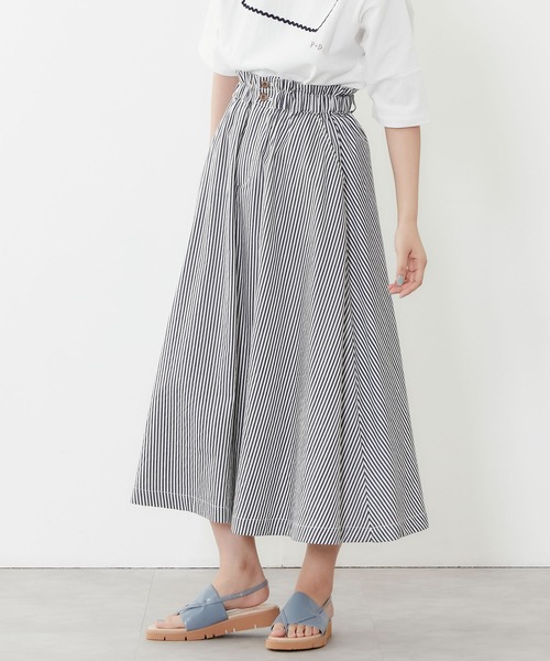 POU DOU DOU（プードゥドゥ）の「ウエストフリルフレアスカート（スカート・レディース・ブラック/キナリ/ミント/ネイビー・3）」の13枚目の写真