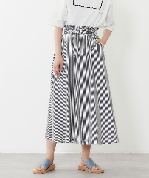 POU DOU DOU（プードゥドゥ）の「ウエストフリルフレアスカート（スカート・レディース・ブラック/キナリ/ミント/ネイビー・3）」の15枚目の写真