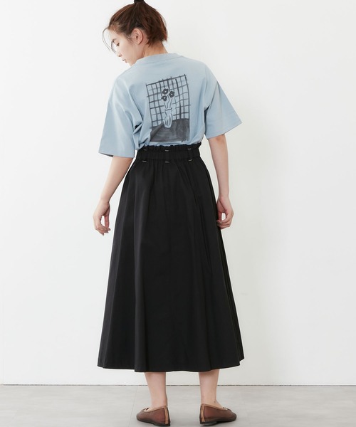 POU DOU DOU（プードゥドゥ）の「ウエストフリルフレアスカート（スカート・レディース・ブラック/キナリ/ミント/ネイビー・3）」の18枚目の写真