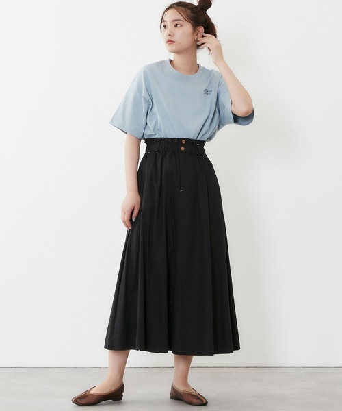 POU DOU DOU（プードゥドゥ）の「ウエストフリルフレアスカート（スカート・レディース・ブラック/キナリ/ミント/ネイビー・3）」の19枚目の写真