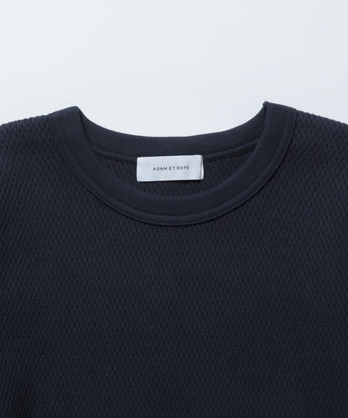ADAM ET ROPE'（アダムエロペ）の「ヘビーウェイトサーマル（ニット/セーター・メンズ・キナリ/ネイビー・S/M/L）」の4枚目の写真