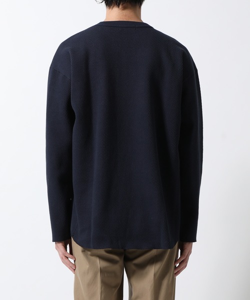 ADAM ET ROPE'（アダムエロペ）の「ヘビーウェイトサーマル（ニット/セーター・メンズ・キナリ/ネイビー・S/M/L）」の15枚目の写真