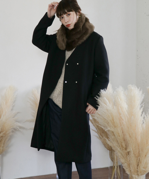 ブランド古着 ノーカラーコート ノーカラーコート Kbf ケイビーエフ のファッション通販 Zozoused