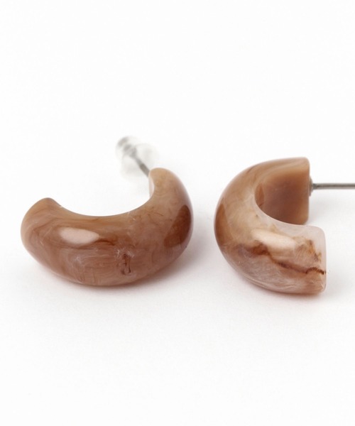 niko and...(ニコアンド)の「セットメタルピアス(ピアス(両耳用)・レディース・ブラウン/その他/アイボリー・0)」の4枚目の写真