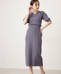 N.（N. Natural Beauty Basic） | ◆ミニケーブルニットセットアップ(ワンピース)