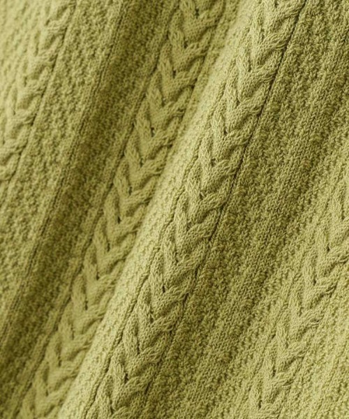 N.（N. Natural Beauty Basic）（エヌエヌナチュラルビューティーベーシック）の「◆ミニケーブルニットセットアップ（ワンピース・レディース・グレイッシュベージュ/ブルー/カーキ・MEDIUM）」の15枚目の写真