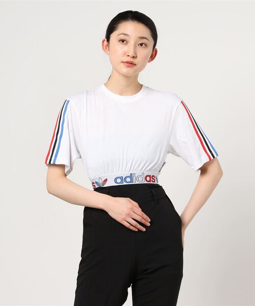 タグ付き　adidas クロップドtシャツ adidas - 新品未使用タグ付きadidas クロップドTシャツ Lサイズ