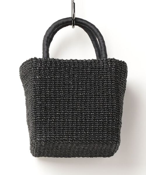 a-jolie（アジョリー）の「【a-jolie/アジョリー】LIPデザインスクエアカゴバッグ（かごバッグ・レディース・ベージュ/ブラック・FREE）」の4枚目の写真