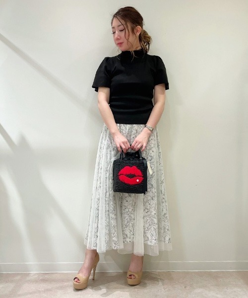 a-jolie（アジョリー）の「【a-jolie/アジョリー】LIPデザインスクエアカゴバッグ（かごバッグ・レディース・ベージュ/ブラック・FREE）」の12枚目の写真