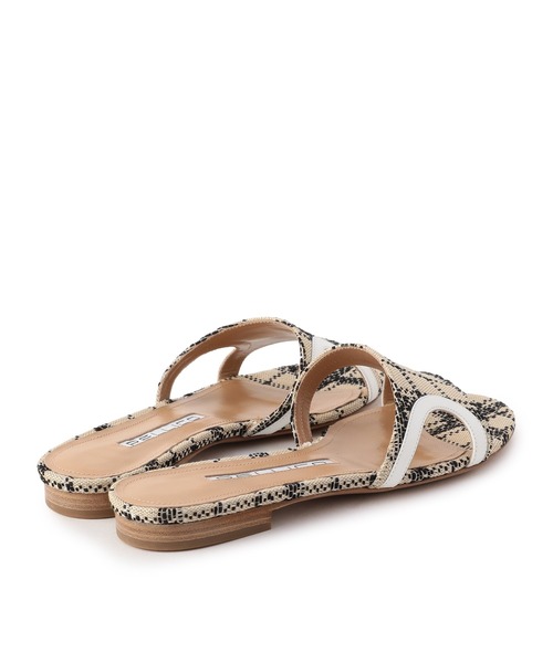 PELLICO“SAMI” パイソン柄フラットミュールサンダル　ペリーコ　39 PELLICO“SAMI” パイソン柄フラットミュールサンダル ペリーコ 39