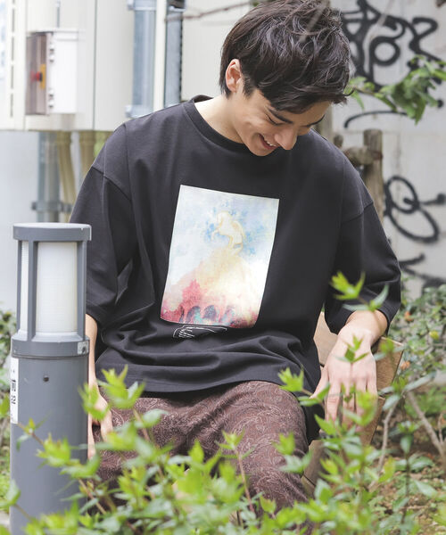 BeAMS DOT（ビームスドット）の「【WEB限定】BeAMS DOT / Redon PEGASUS Tシャツ（Tシャツ/カットソー・メンズ・ブラック/ホワイト・MEDIUM/LARGE）」の4枚目の写真