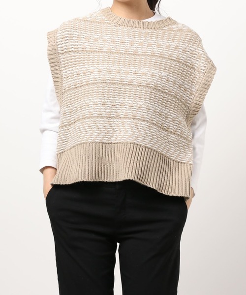 Kari & lili（カウリアンドリィリィ）の「ジャガードベスト（ベスト・レディース・ブラック/パープル/ベージュ・FREE）」の10枚目の写真