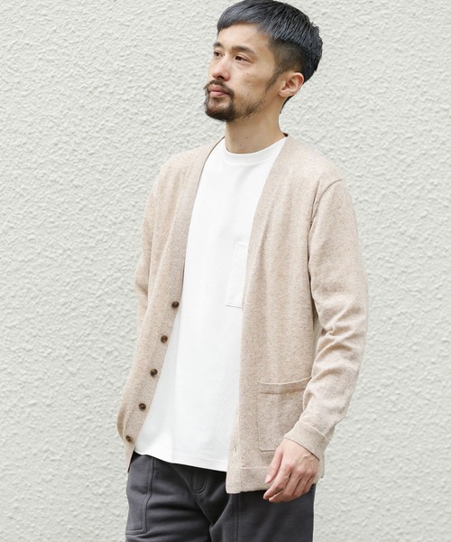 URBAN RESEARCH Sonny Label（アーバンリサーチサニーレーベル）の「リネン混ウォッシャブルサマーカーディガン（カーディガン/ボレロ・メンズ・ベージュ/オレンジ/ネイビー/グレー・LARGE/MEDIUM）」の3枚目の写真