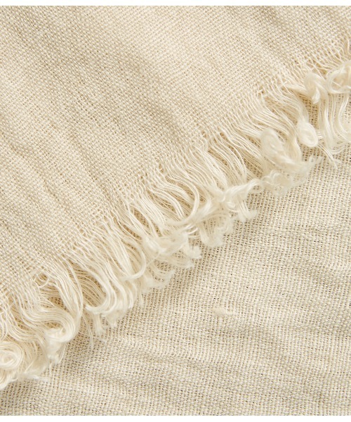 SIPULI（シプリ）の「ASAUCE MELER｜ライトベルギーリネンフリンジストール（ストール/ショール・レディース・グレー系その他/アイボリー・フリー）」の10枚目の写真
