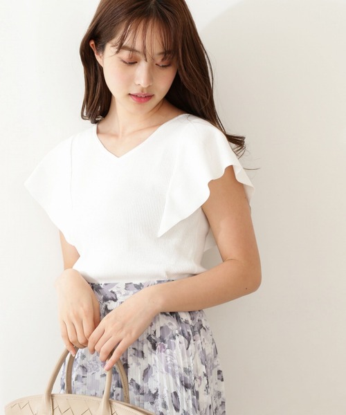 PROPORTION BODY DRESSING(プロポーションボディドレッシング)の「前後2wayラッフルニット / 1211170504(ニット/セーター・レディース・ピンク系その他2/ホワイト系その他/ブラック/ブラウン系その他・FREE)」の2枚目の写真