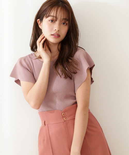 PROPORTION BODY DRESSING(プロポーションボディドレッシング)の「前後2wayラッフルニット / 1211170504(ニット/セーター・レディース・ピンク系その他2/ホワイト系その他/ブラック/ブラウン系その他・FREE)」の3枚目の写真