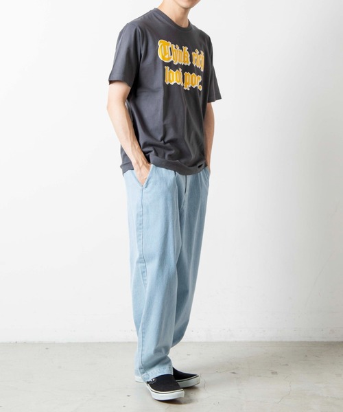 WEGO(ウィゴー)の「WEGO/ストリートロゴプリント半袖Tシャツ(Tシャツ/カットソー・メンズ・ホワイト/スミクロ・MEDIUM/SMALL/LARGE/X-LARGE)」の5枚目の写真