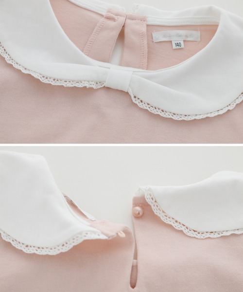 Catherine Cottage（キャサリンコテージ）の「リボン衿Tシャツ（Tシャツ/カットソー・キッズ・ピンク/ライラック/ミント・130/120/140/110/100）」の9枚目の写真