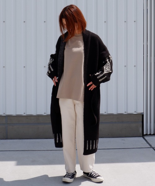 PENDLETON（ペンドルトン）の「PENDLETON/ ペンドルトン　SHAWL COLLAR CARDIGAN　ショールカラーカーディガン 1575-6104（カーディガン/ボレロ・レディース・ホワイト/ブラック・FREE）」の14枚目の写真